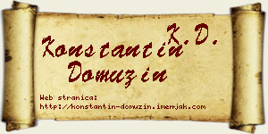 Konstantin Domuzin vizit kartica